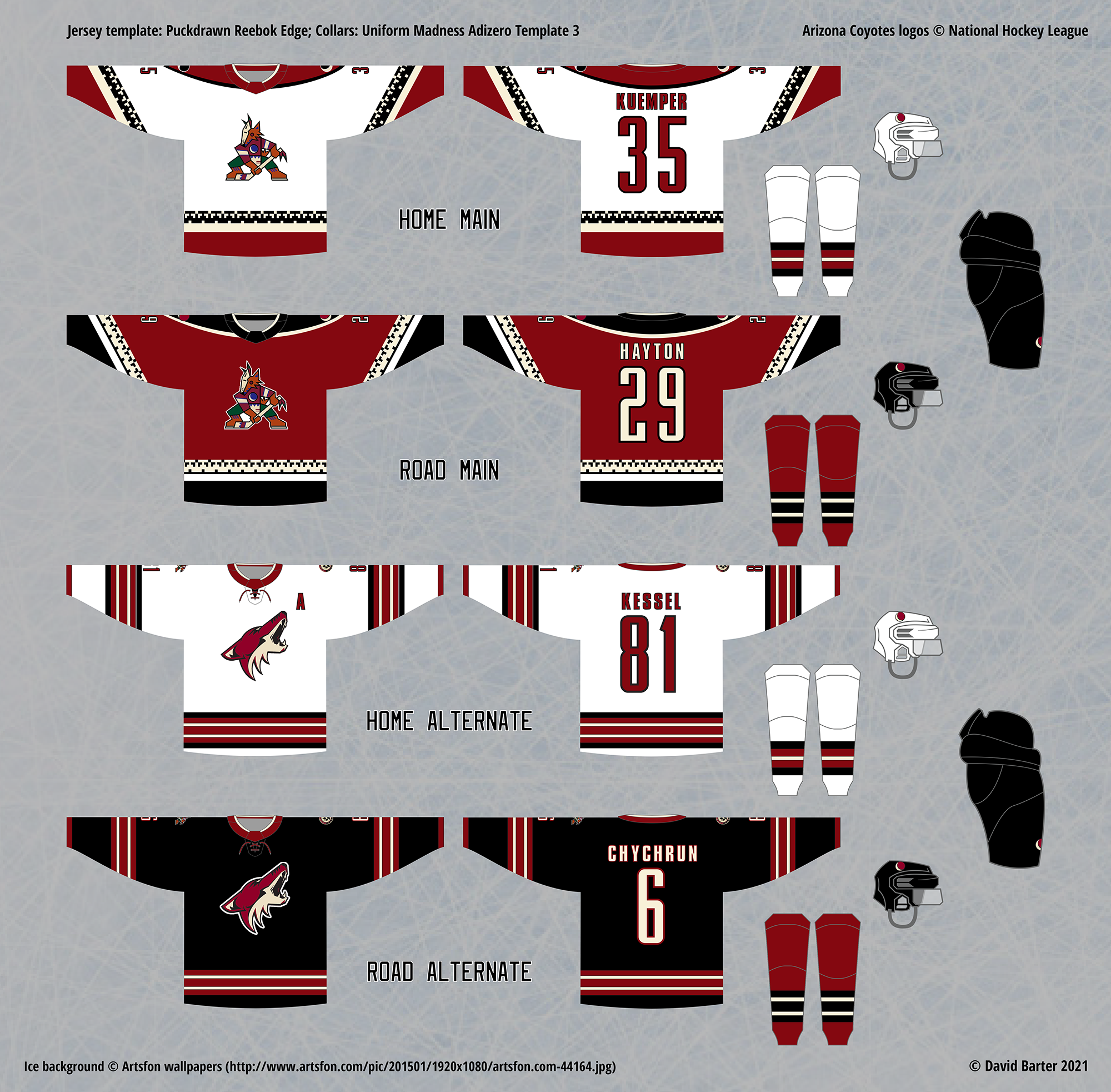 Arizona Coyotes Reverse Retro Jersey Concept #ArizonaCoyotes  #JerseyConcepts