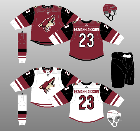 arizona coyotes jersey redesign - classic logo with a new color scheme to  embody the desert @arizonacoyotes #nhl #hockey #coyotes #arizona…